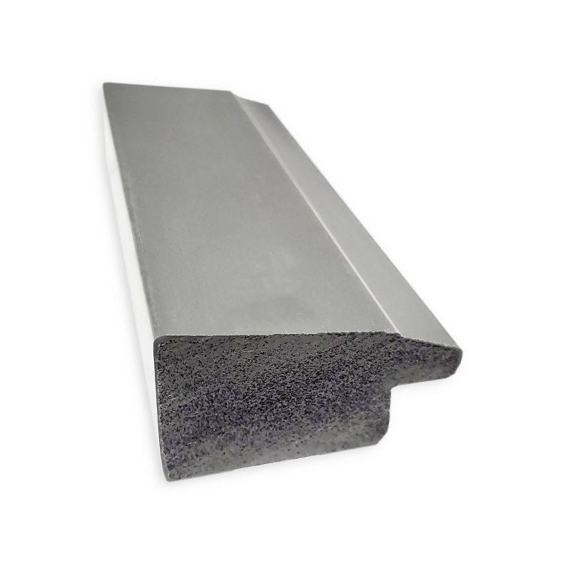 17" x 51" Vista Brushed Framed On the Door Mirror Nickel - Amanti Art