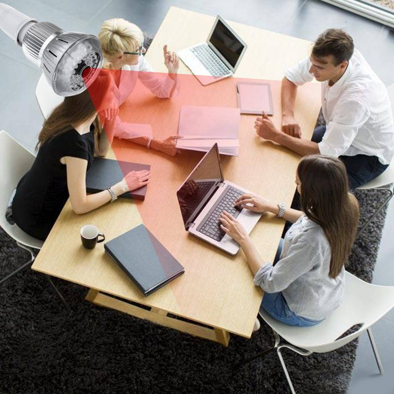 140 Degrees View Angle Hidden spy Camera Full HD 1080P WIFI IP Light Bulb Camera Motion Detection CCTV Camera