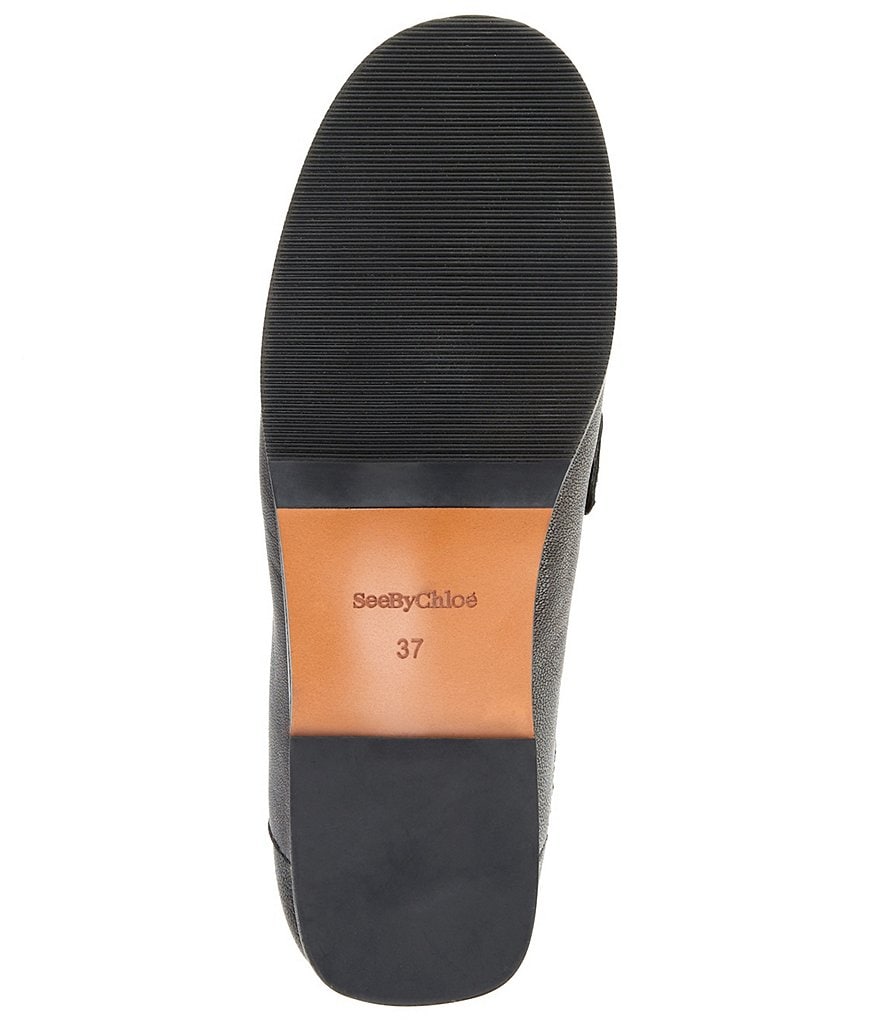 See by Chloe Mahe Leather Chain Detail Loafers