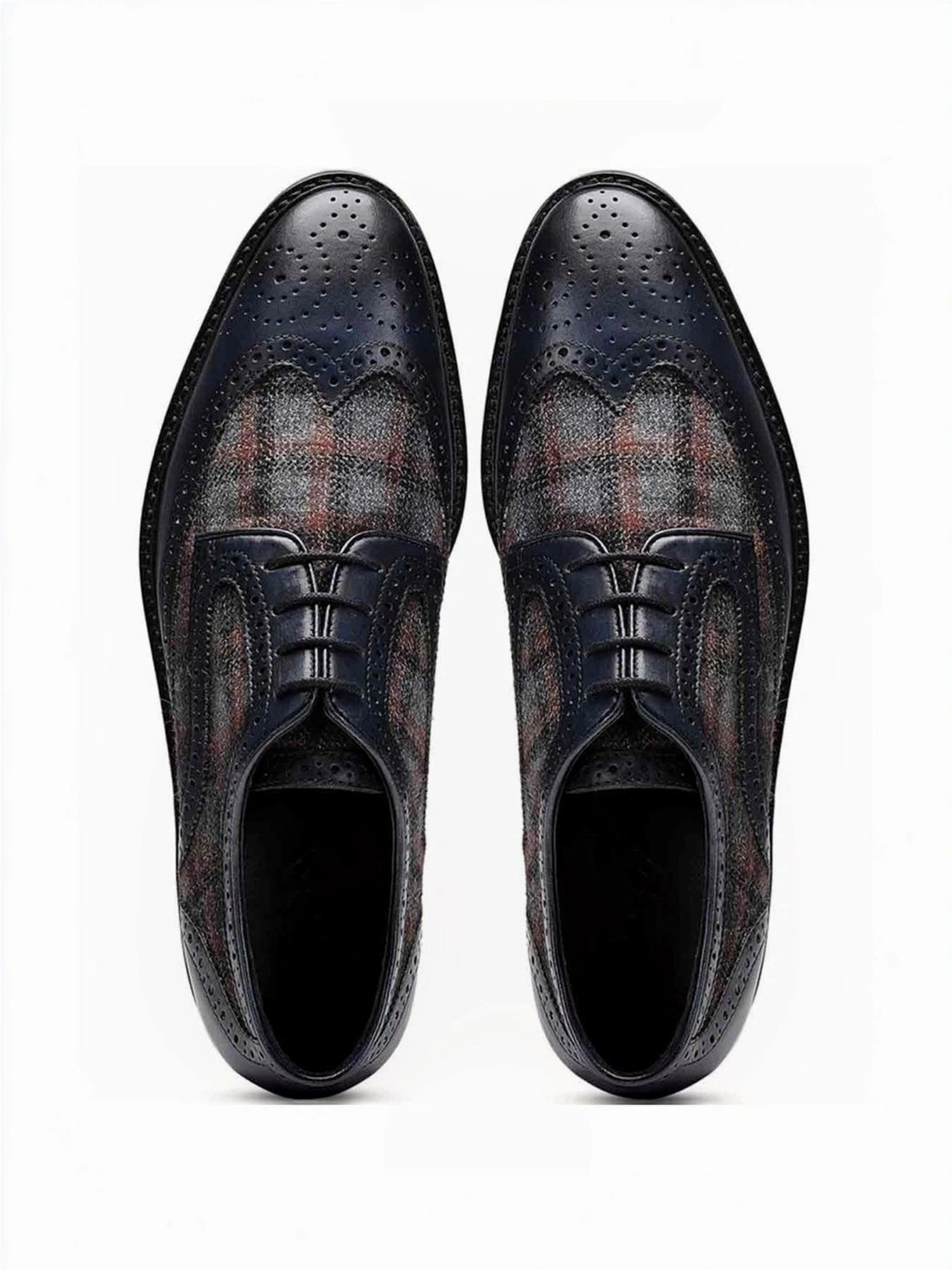 Saint G Men's Faustin Navy Brogue Shoes