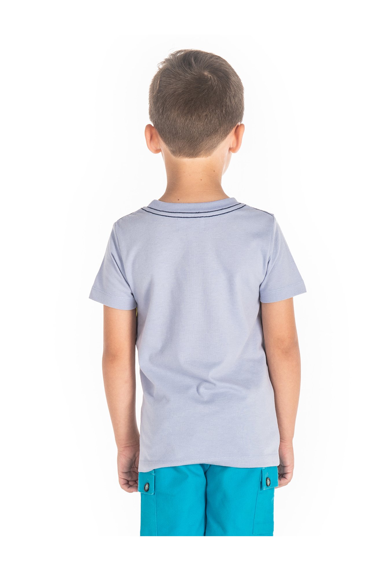 Cherry Crumble By Nitt Hyman Boys Grey Textured T-Shirt