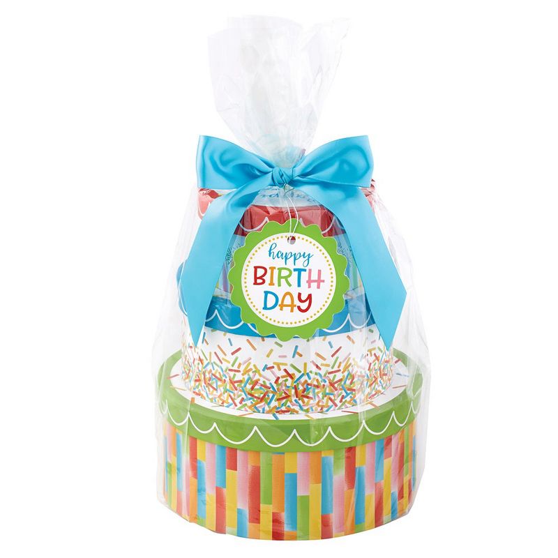 Cheryl's Cookies Birthday Cake and Candy Cookie Gift Tower (3 Tiers)