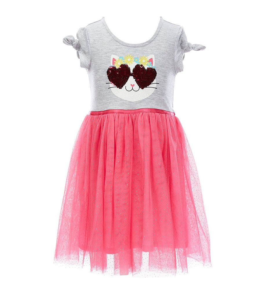 Zunie Little Girls 4-6X Glitter Cat Tutu Dress