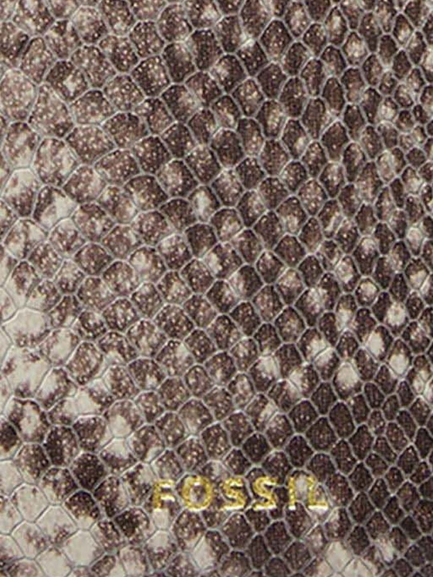 Fossil Logan Brown Textured Zip Around Wallet for Women