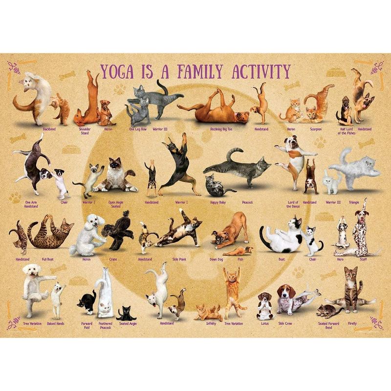 Eurographics Inc. Yoga is a Family Activity 500 Piece Jigsaw Puzzle