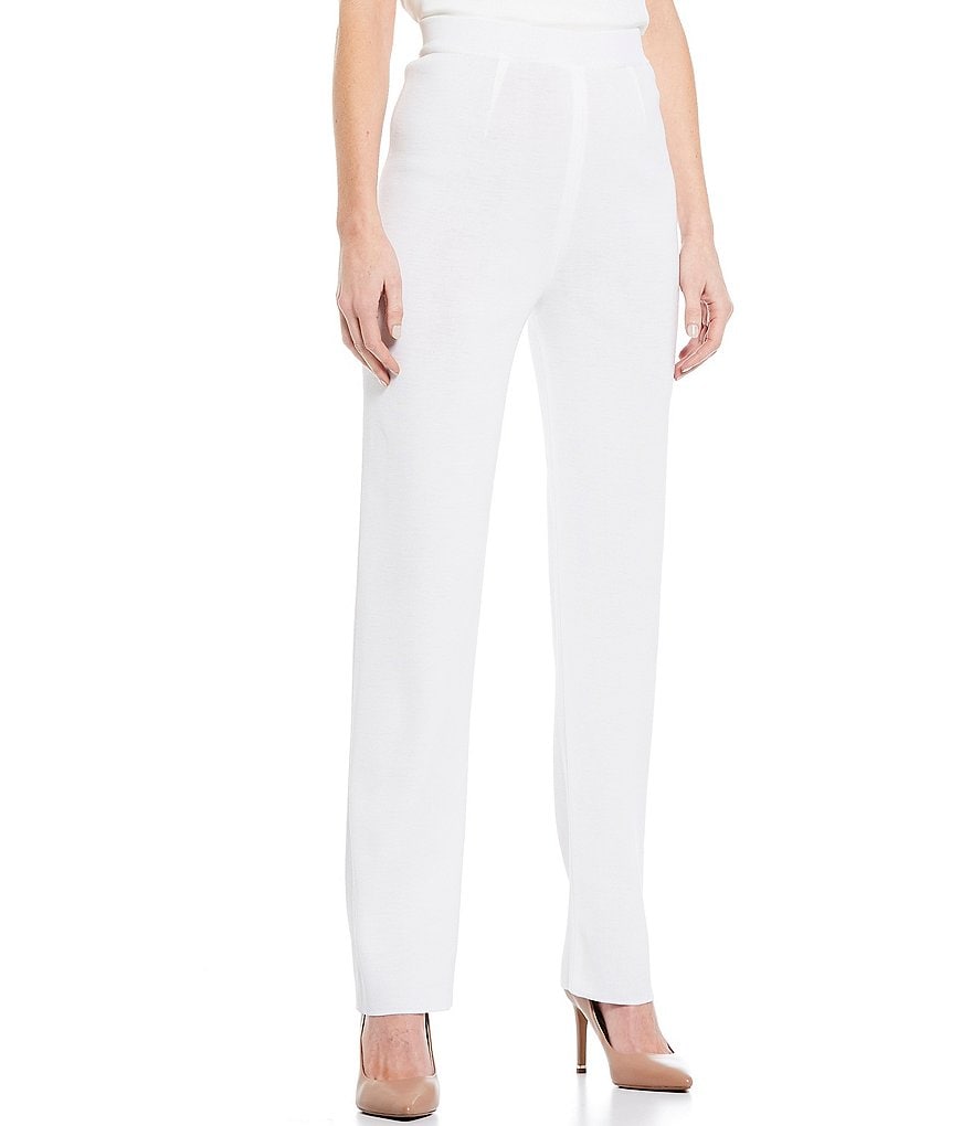 Eva Varro Solid Knit Jersey Banded Hem Pull-On Harem Pants