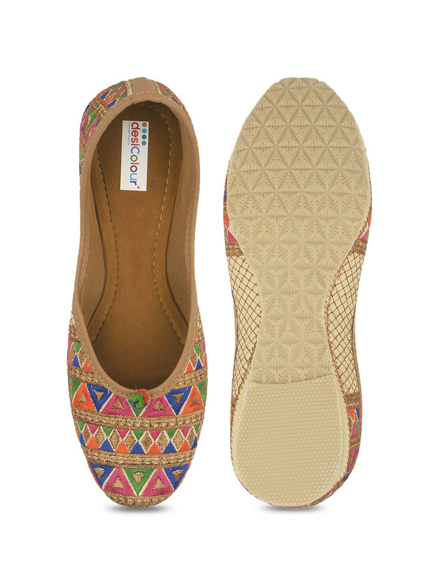 Desi Colour Women's Multicoloured Ethnic Juttis