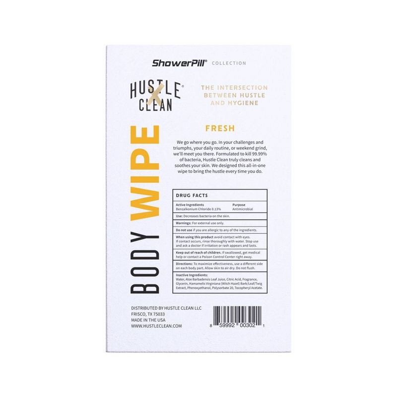 Hustle Clean Body Wipes 10pc