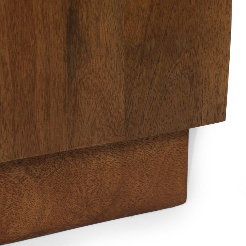 Missoula Contemporary Handcrafted Mango Wood Hexagonal Coffee Table Honey Brown - Christopher Knight Home