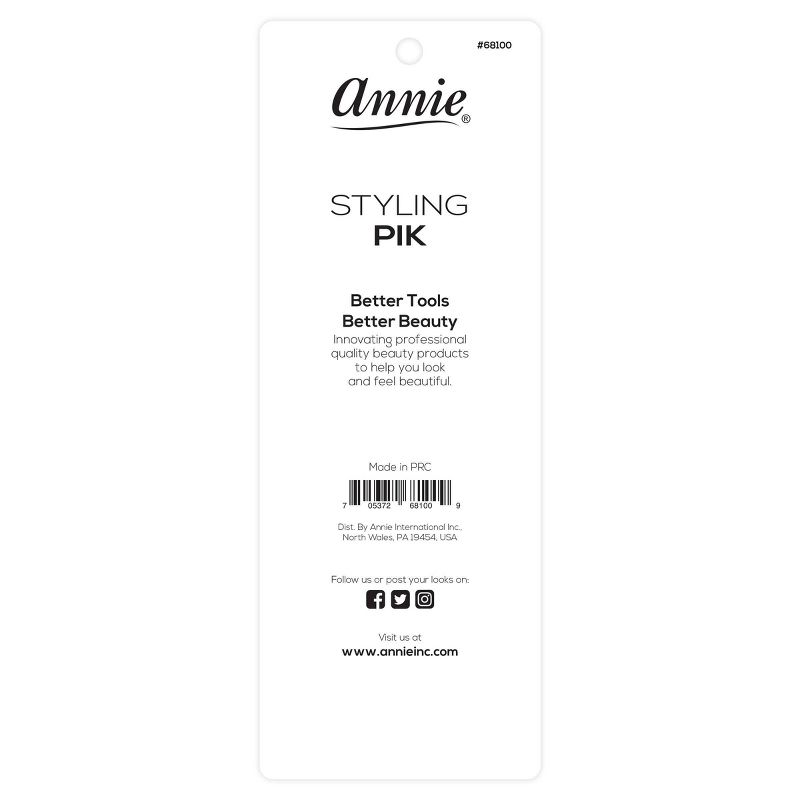 Annie International Plastic Hair Styling Comb - Pink