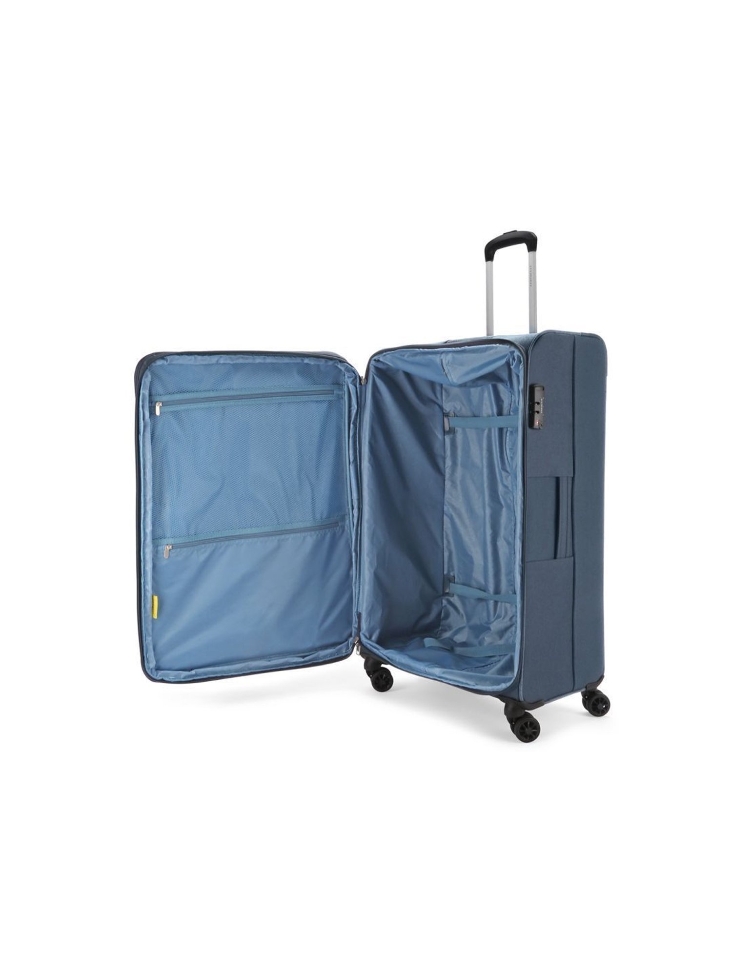 Aristocrat Saphire Plus Blue Solid Soft Cabin Trolley Bag - 27 cm