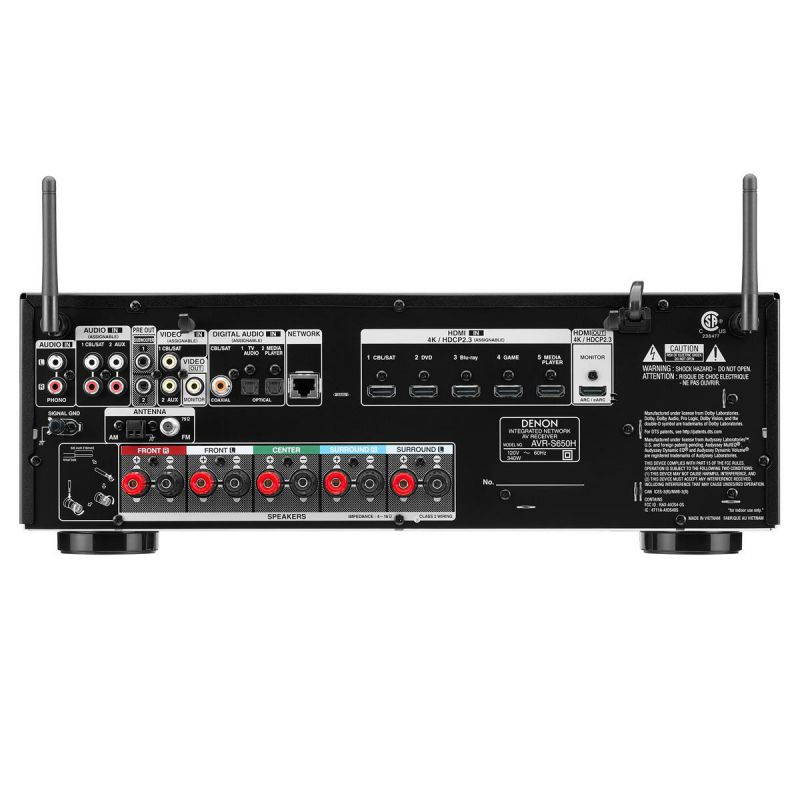 Denon AVR-S540BT 5.2 Channel 4K Ultra HD AV Receiver with Bluetooth