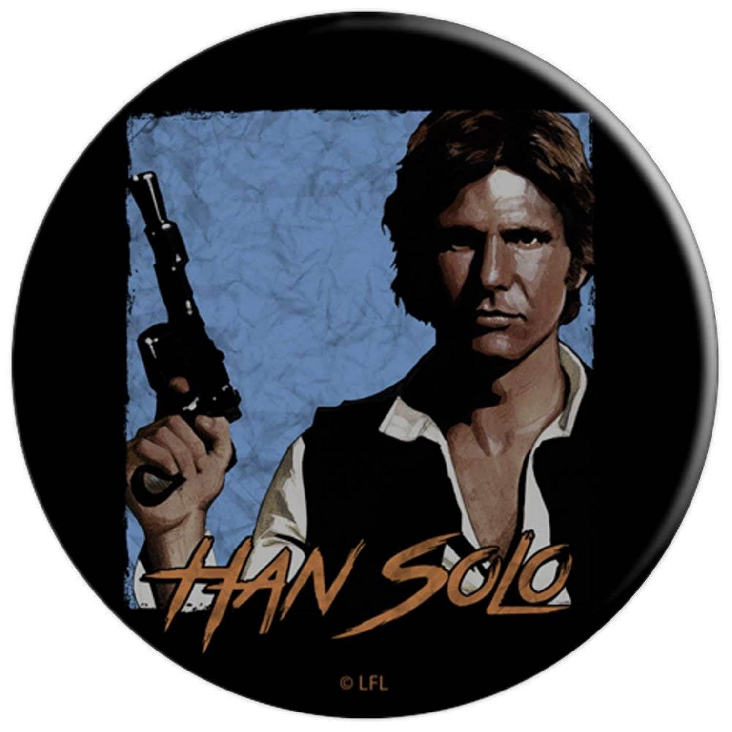 Star Wars Han Solo Dramatic Portrait PopSockets Grip and Stand for Phones and Tablets