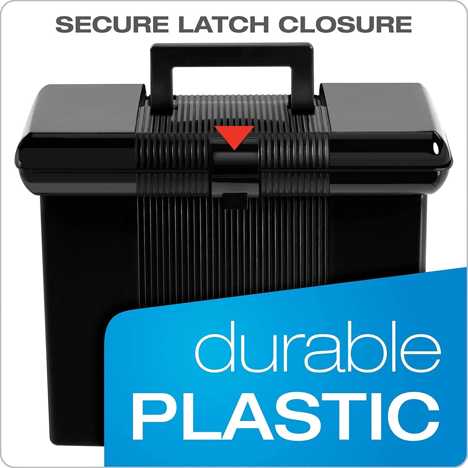 Pendaflex Portable File Box, Black, 11" H x 14" W x 6-1/2" D  (41732)