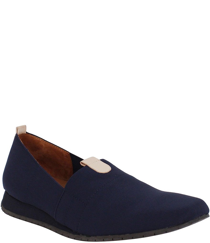 L'Amour Des Pieds Tumai Stretch Fabric Slip Ons