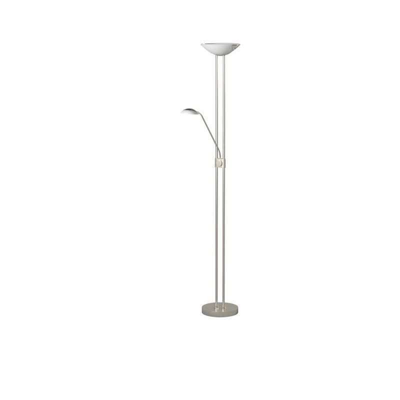 71" Baya Floor Lamp (Includes LED Light Bulb) Matte Nickel - Eglo