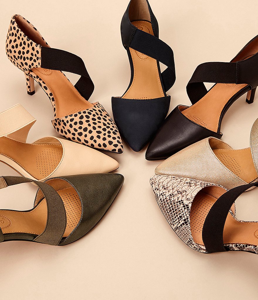 CC Corso Como Denice Suede Asymmetrical Leather Pointed Toe Pumps