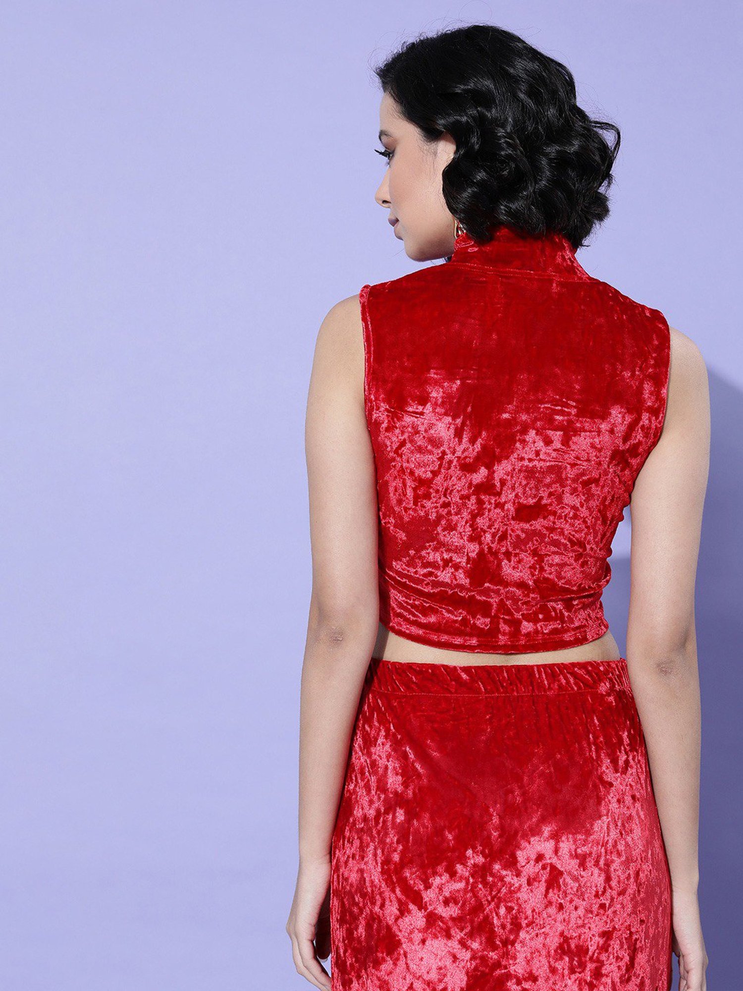 Marie Claire Red Crop Top