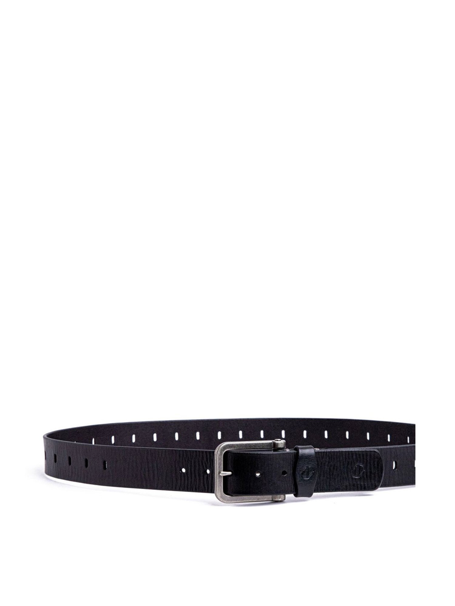 James Aston Alarico Elite Black Leather Solid Waist Belt