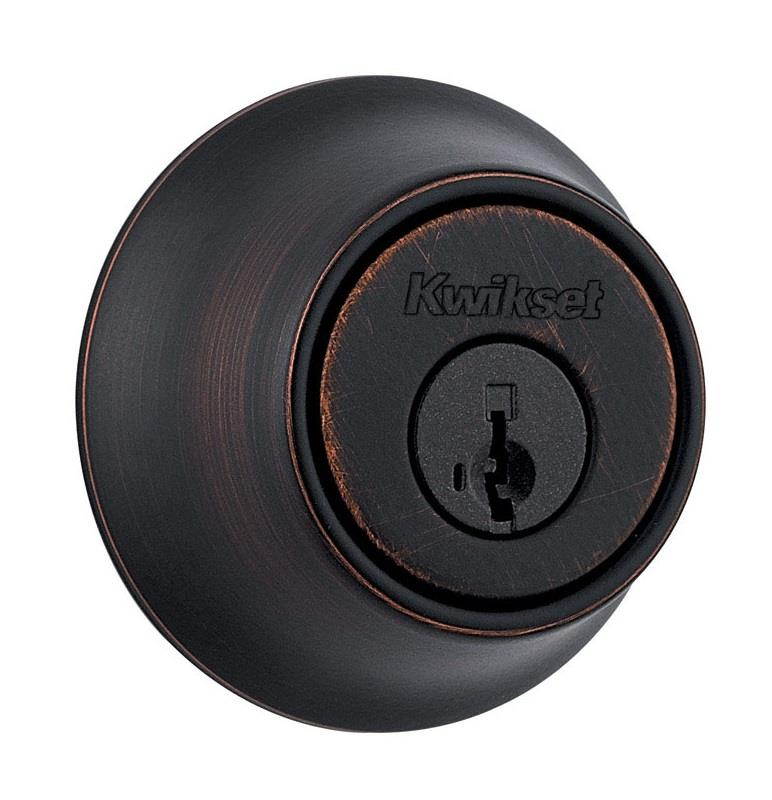Kwikset Venetian Bronze Single Cylinder Deadbolt 660 11P CP K6