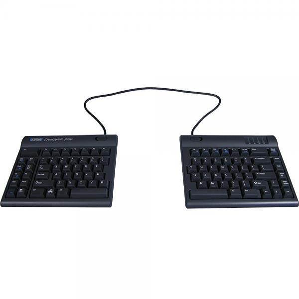 Kinesis Freestyle2 Blue Multichannel Bluetooth Keyboard for Mac with 20" seperation