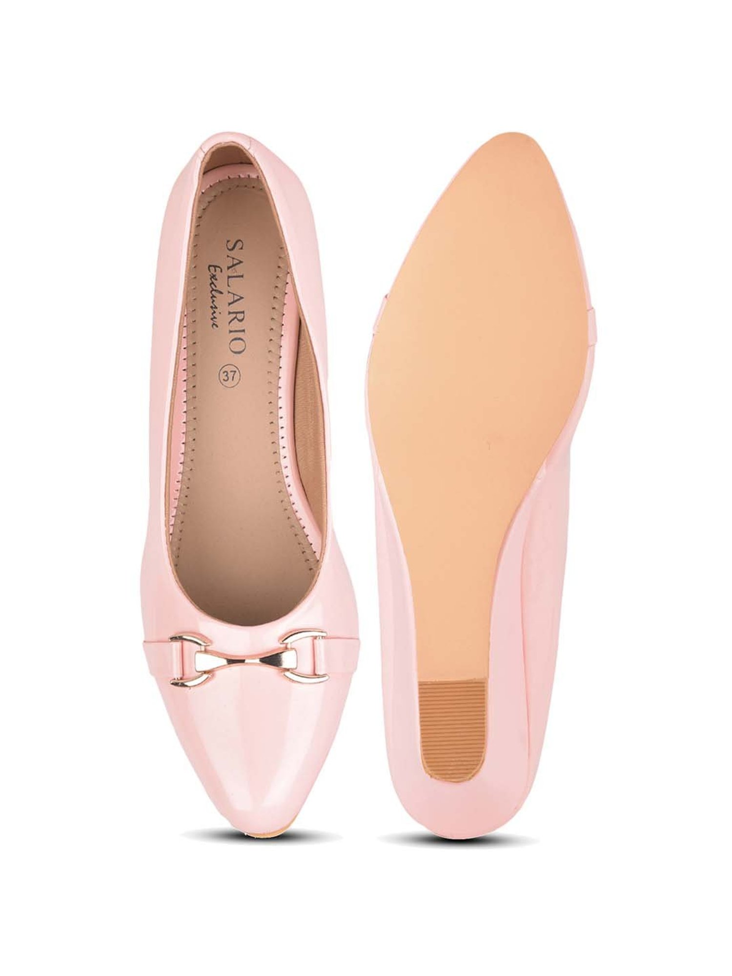 Salario Women's Baby Pink Wedge Pumps