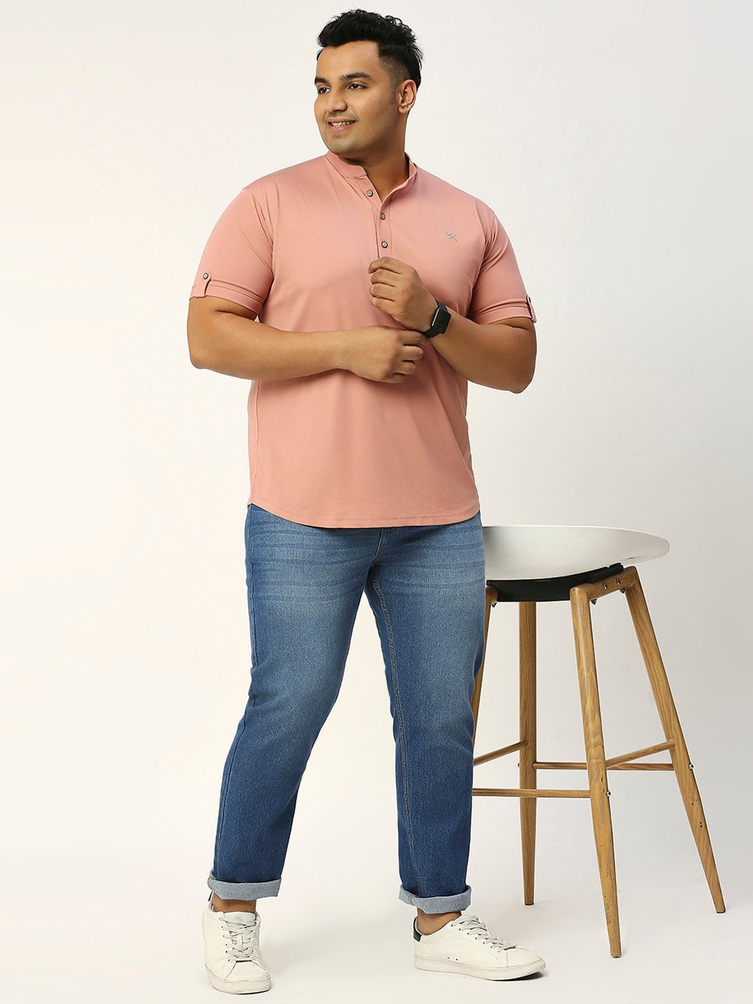 Thomas Scott Blue Slim Fit Heavily Washed Plus Size Jeans