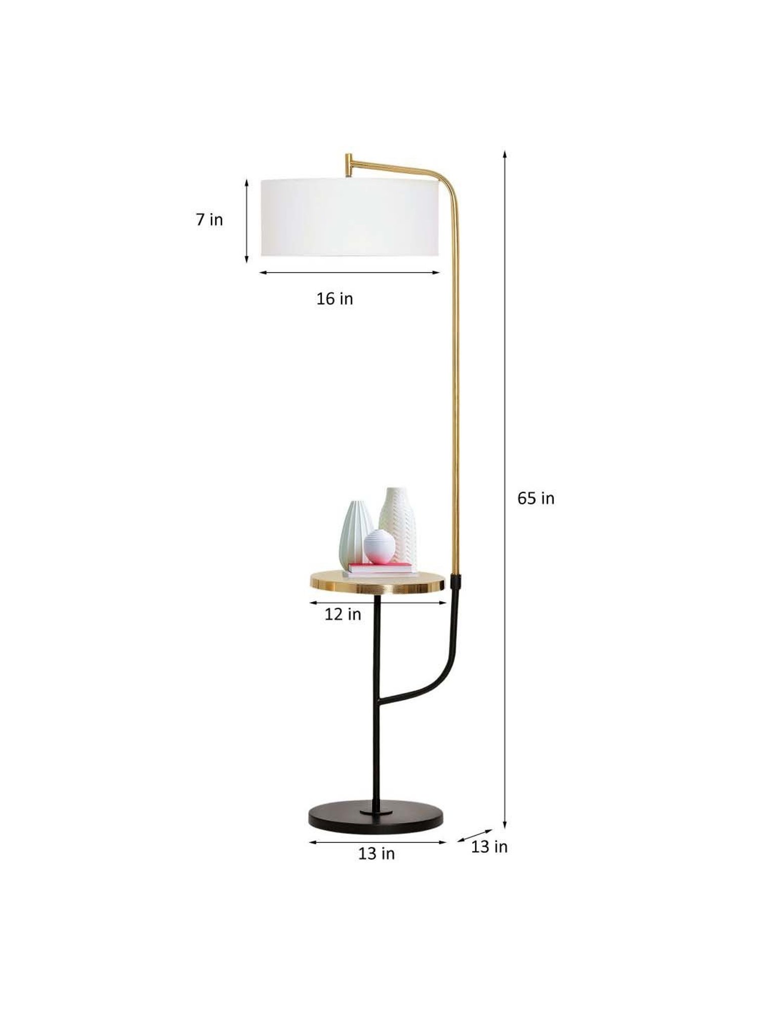 64" x 8.9" x 10.5" Smart Light Full Spectrum Floor Lamp (Includes LED Light Bulb) White - Verilux