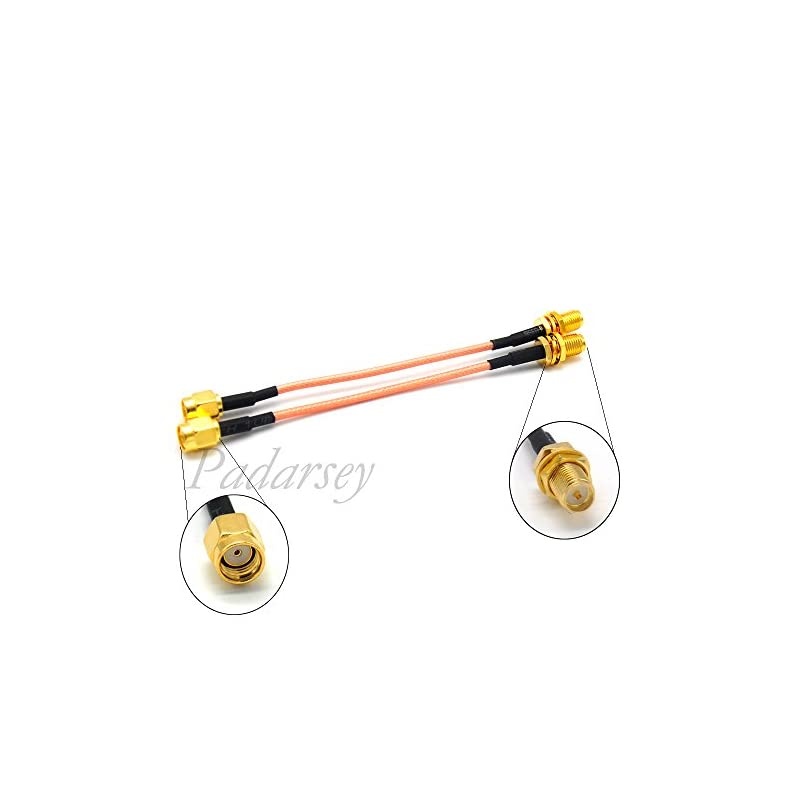 2pcs 90mm FPV Antenna Extension Cable RPSMA Male to RPSMA Female Antenna Adapter