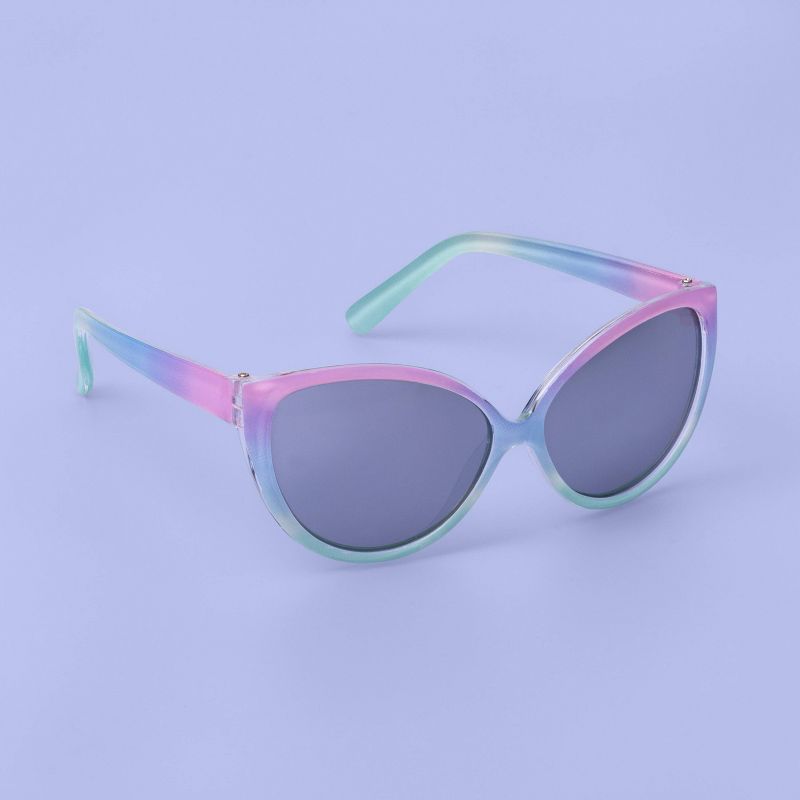 Girls' Mirror Lens Sunglasses - Cat & Jack™ Purple/Blue