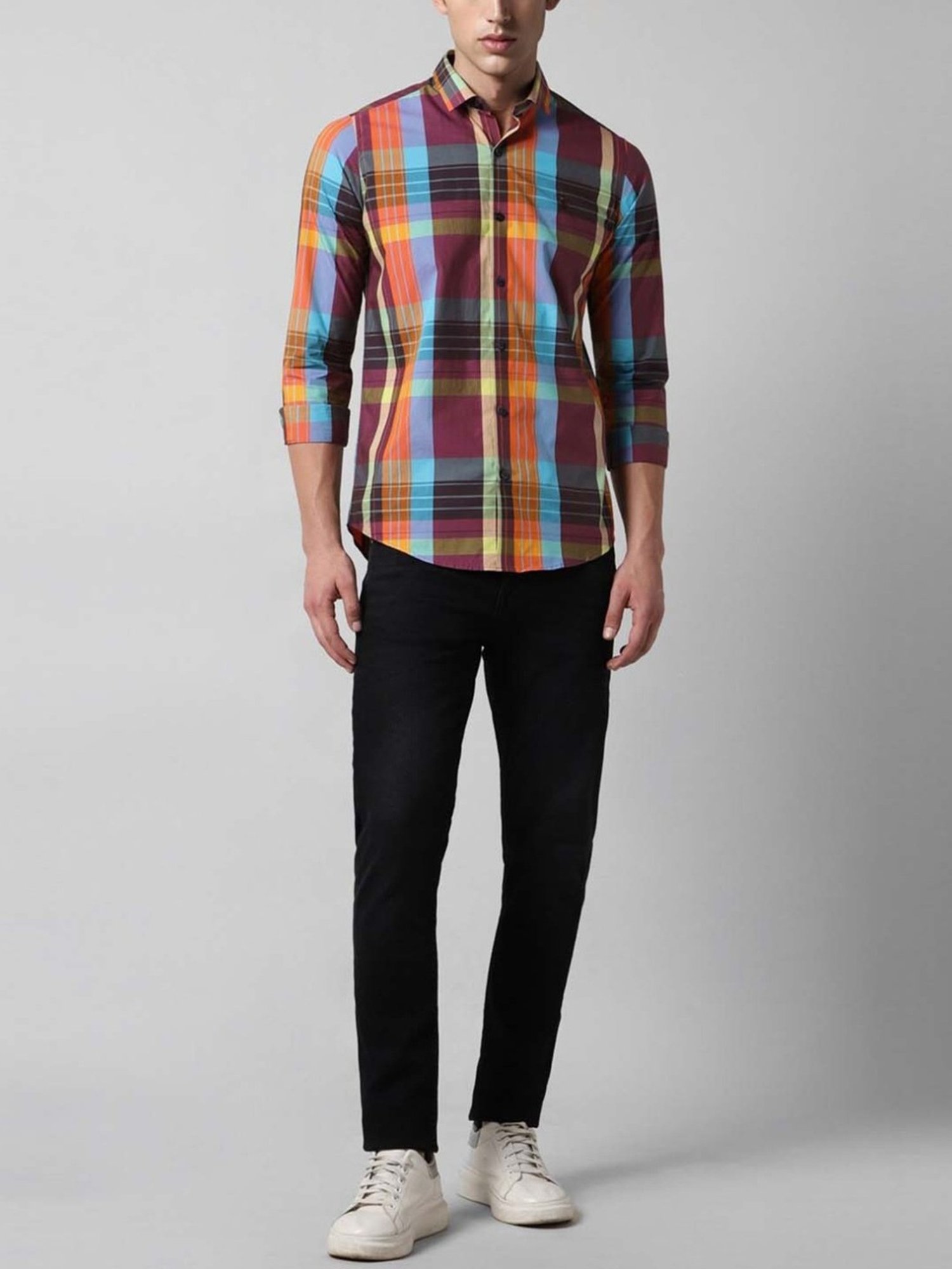 Simon Carter London Multi Checks Slim Fit Shirt