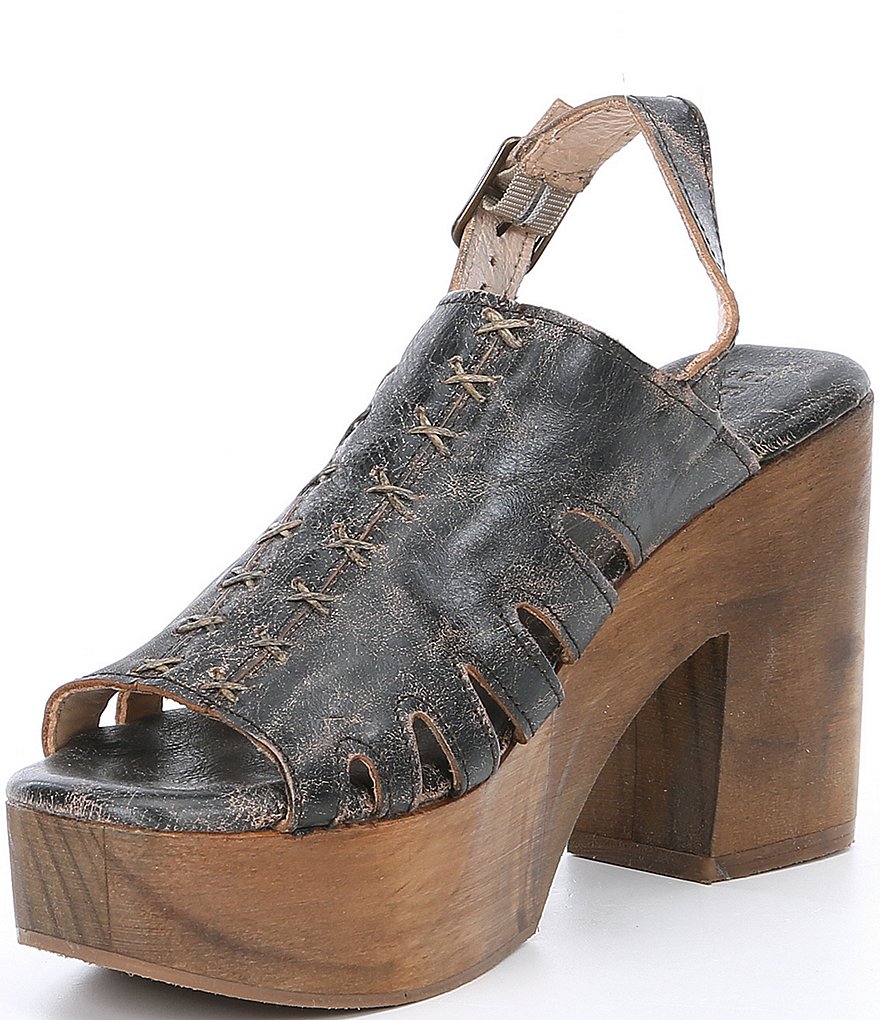 Bed Stu Fontella Leather Platform Dress Sandals