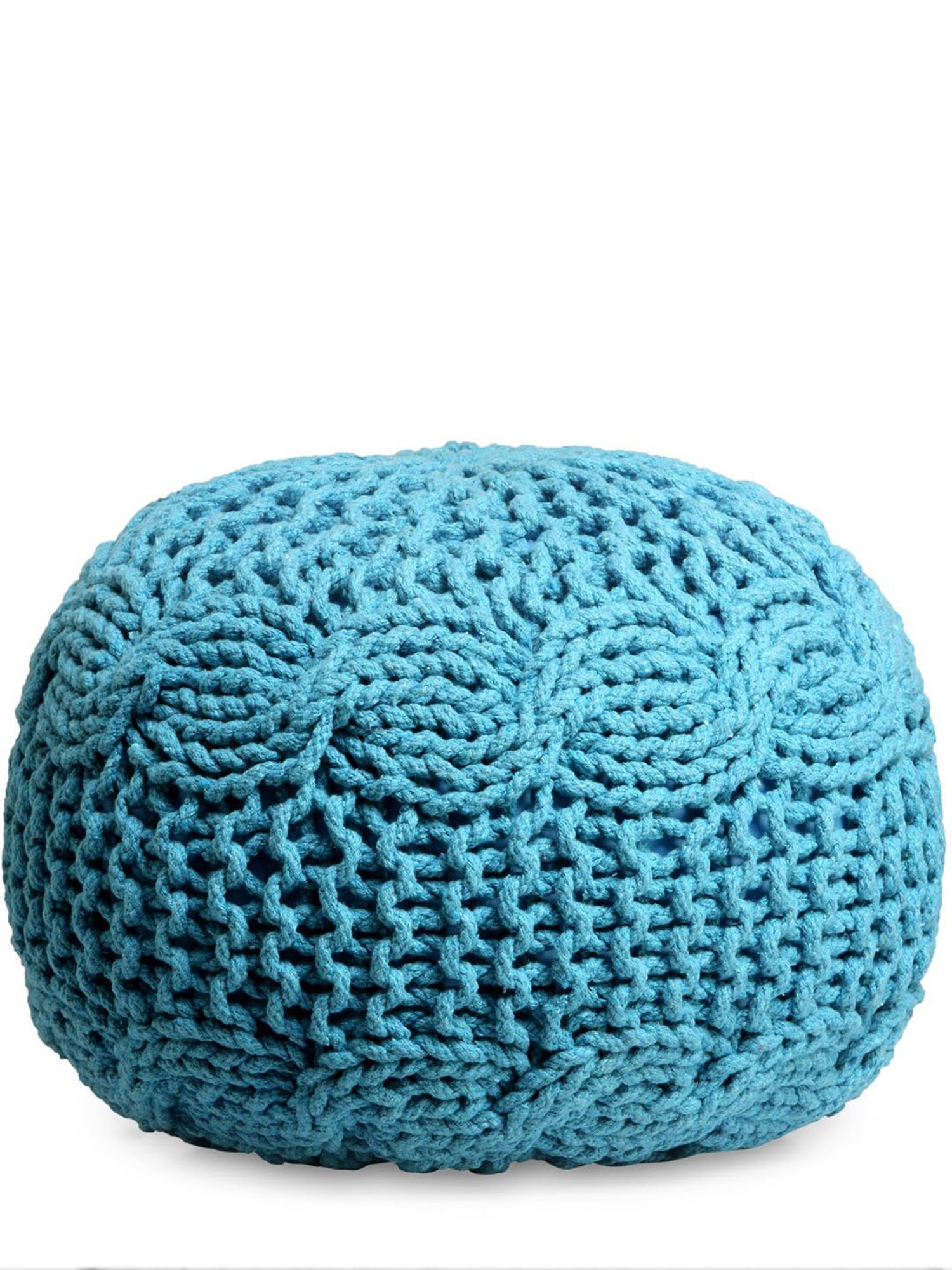 Romee Blue Bamboo Solid Ottomans