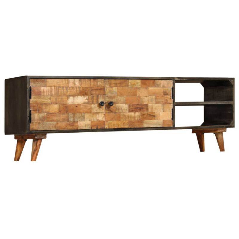 vidaXL Solid Mango Wood TV Cabinet Living Room Lowboard Sideboard Storage