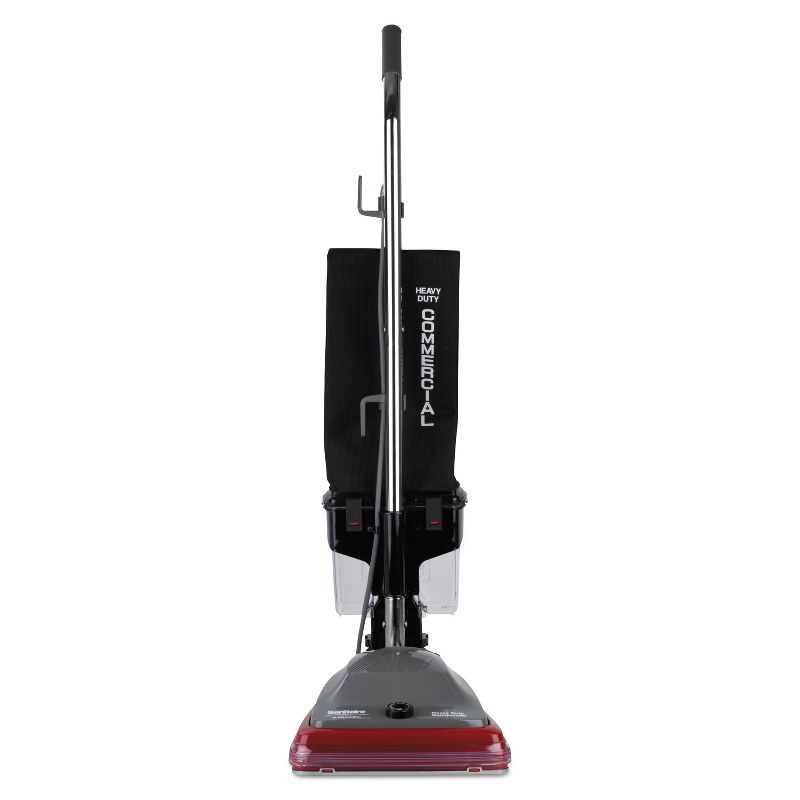Sanitaire Upright Vacuum w/Dust Cup, 5 amp, 14 lb, Gray/Red SC689B