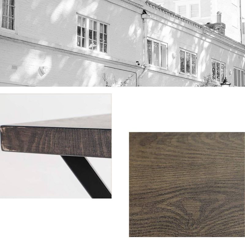 5pc Patio Dining Set with 360 Swivel Chairs with Cushions and Square Steel & Faux Tabletop - Captiva Designs