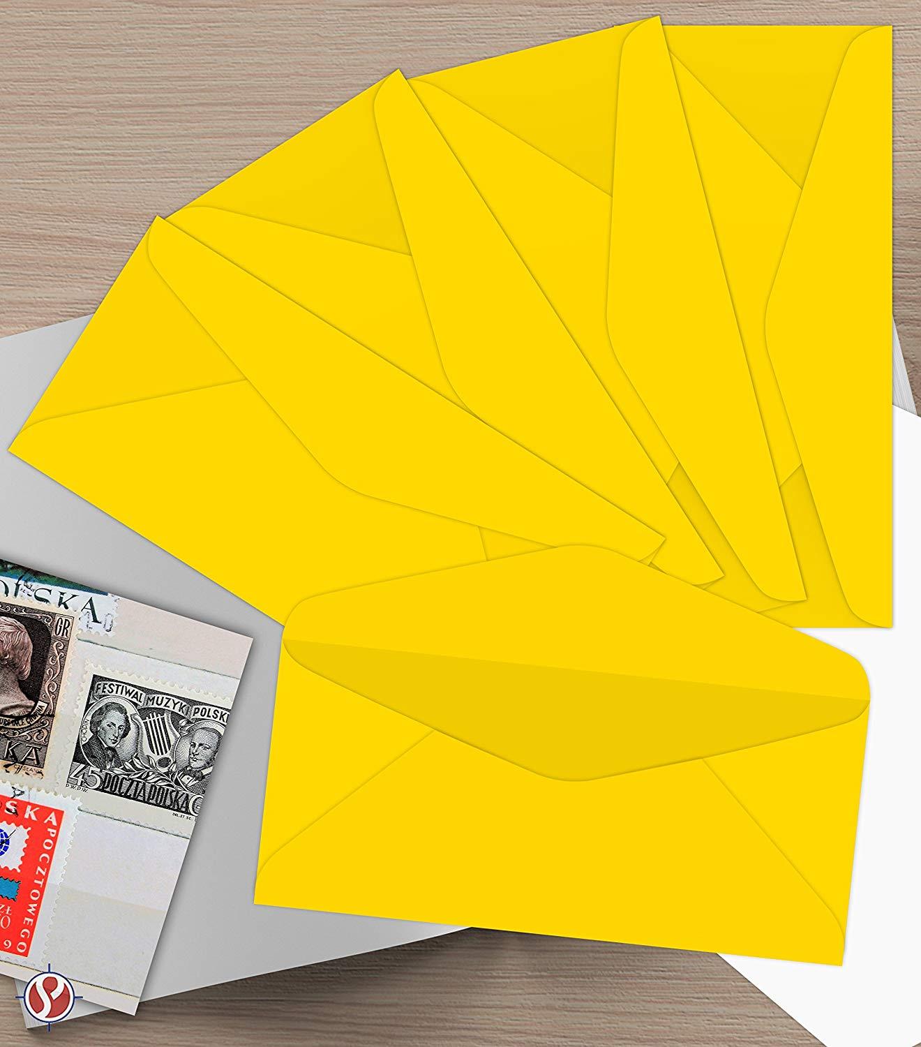 Bright Color #10 Envelopes - 50 Envelopes (Sun Yellow)