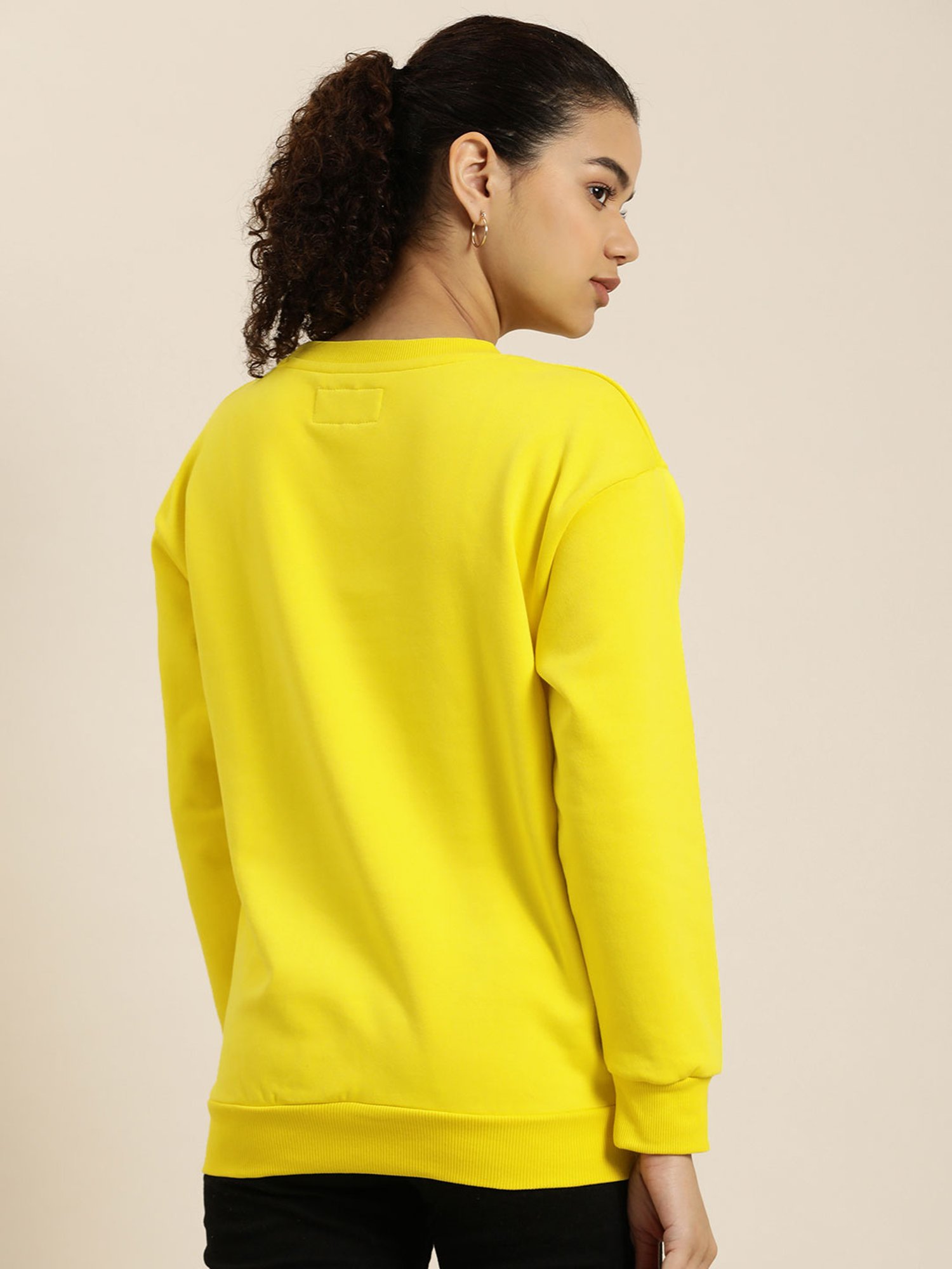 Difference of Opinion Yellow Printed Sweatshirt