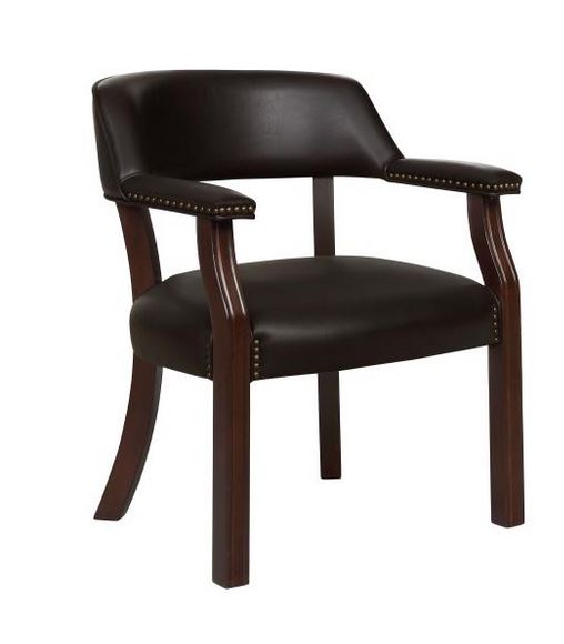 Office Chair with Nailhead Trim Brown