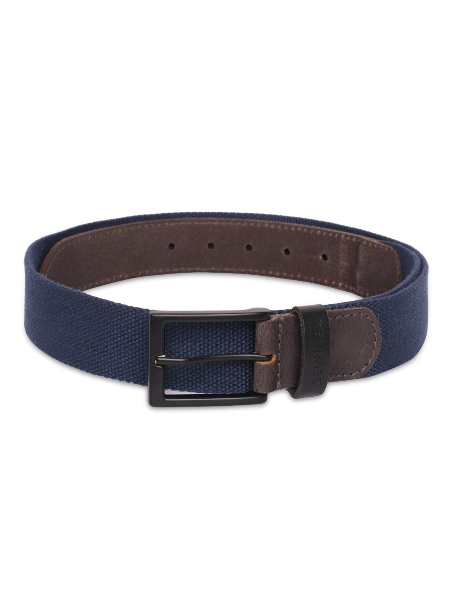 BELWABA Blue Woven Casual Belt for Men