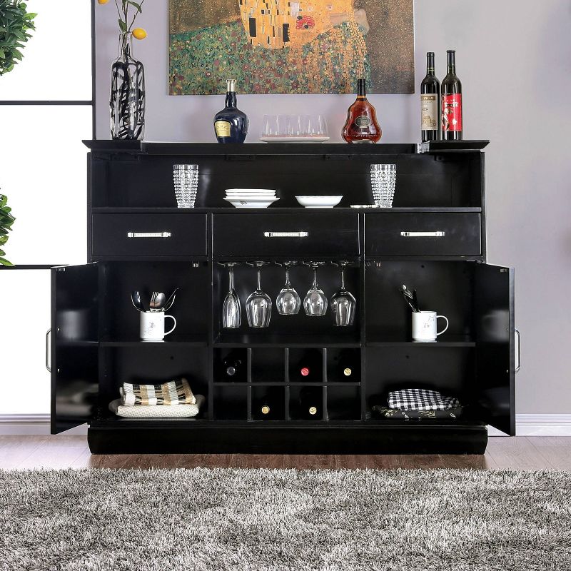 Uberecht Wood Bar Table Black - miBasics