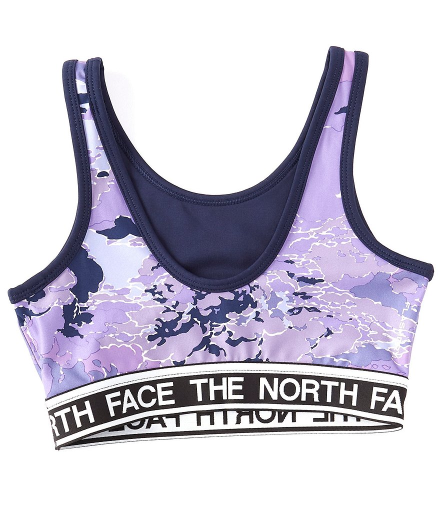 The North Face Little/Big Girls 5-18 Cloud Camo Repeating-Logo Sports Bra