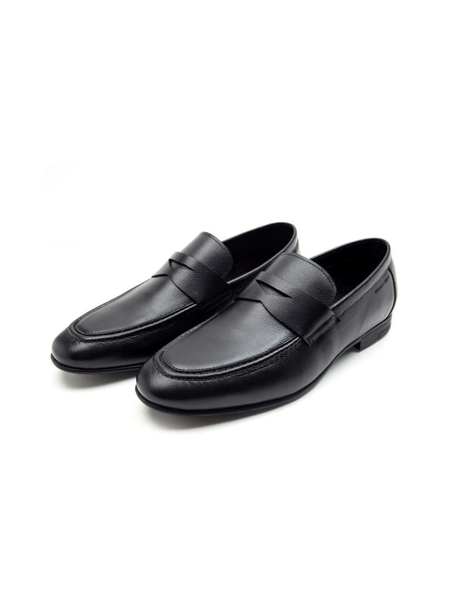 THOMAS CRICK Men's Black Formal Loafers