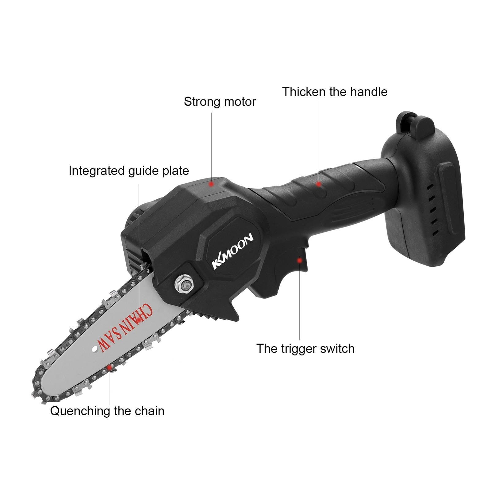 Electric Pruning Saw Small Wood Spliting Chainsaw One-handed Woodworking Tool for Garden Orchard