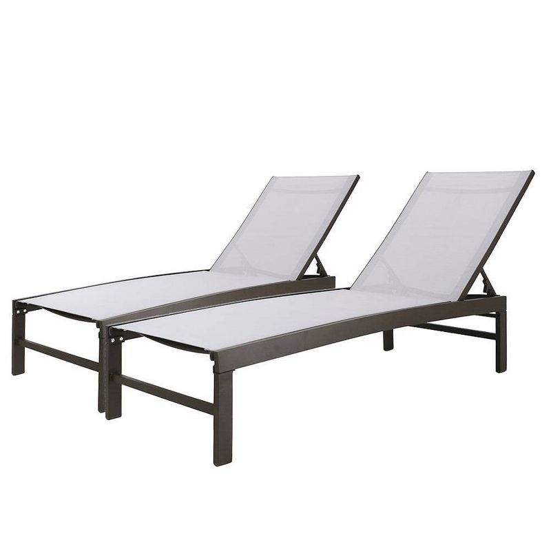 NewPort Outdoor Wicker Chaise Lounge - Dark Gray - Coaster