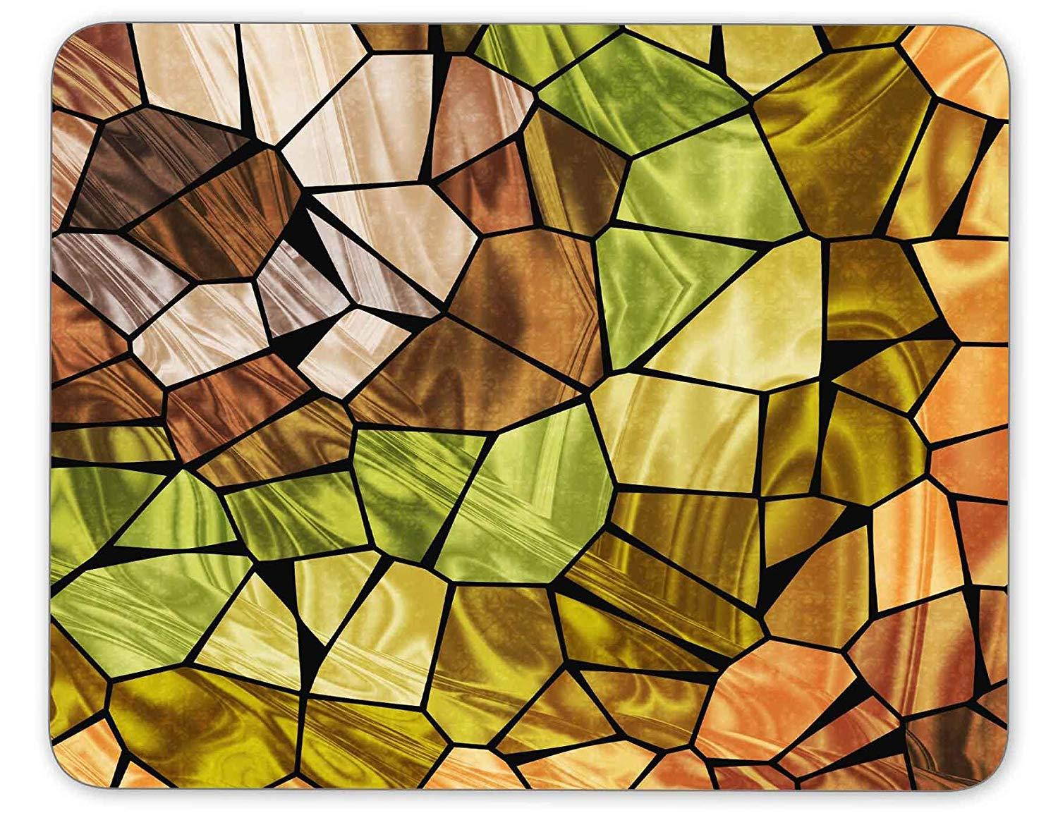 Earth Tone Mosaic Mouse pad-Non-Slip Rubber Mousepad-Applies to Games,Home, School,Office Mouse pad