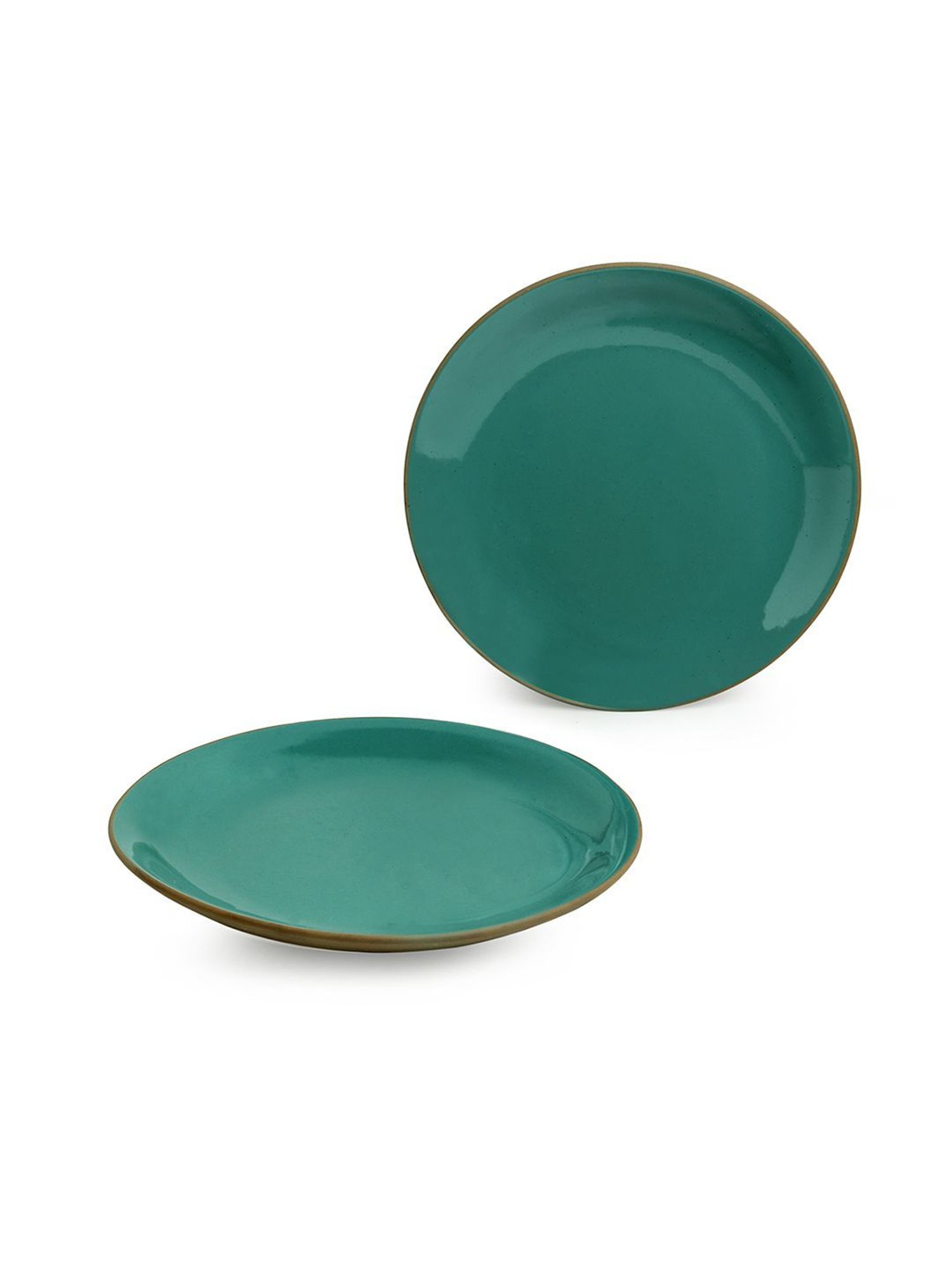 Pure Home and Living Transparent Glass Textured Dinner Plates