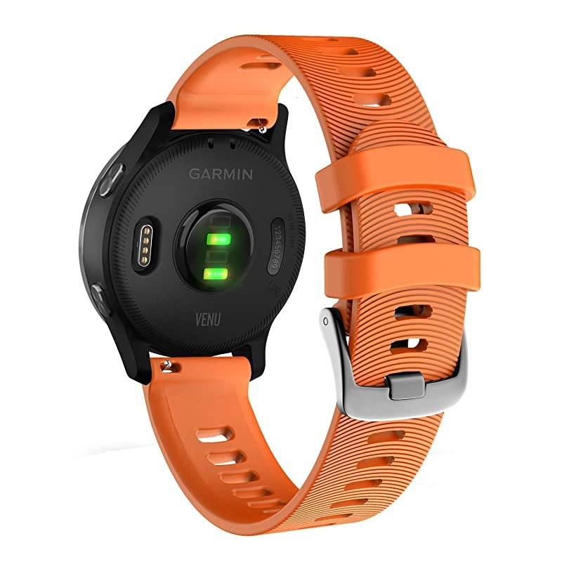 Garmin Venu GPS Smartwatch with AMOLED Display and Included  3 Straps Bundle (Black/Gold, Berry/Pink/White)