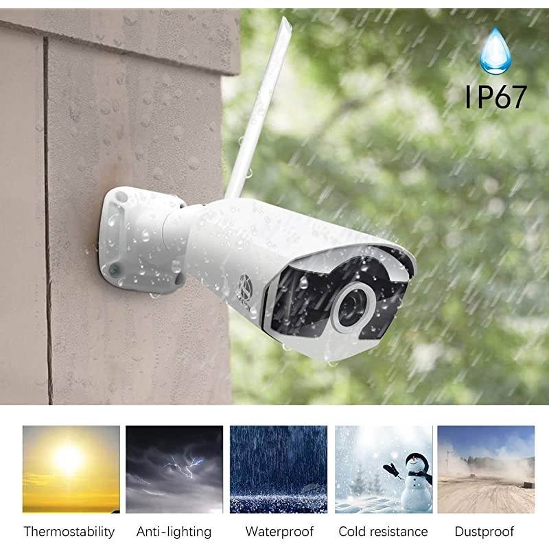 3MP Security Camera System Wireless,8-Channel NVR&8Pcs 1296P FHD (Clearer Than 1080P) Audio Record CCTV Cameras,Waterproof&Good Night Vision,Motion Alert(with 1TB Hard Drive)