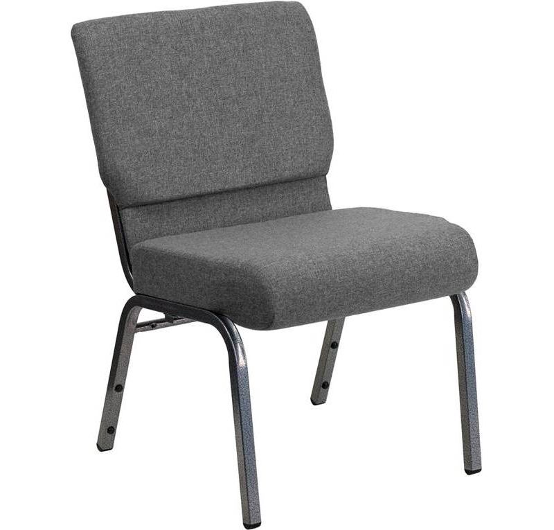 Fabric Church Chair Gray - Riverstone Furniture Collection